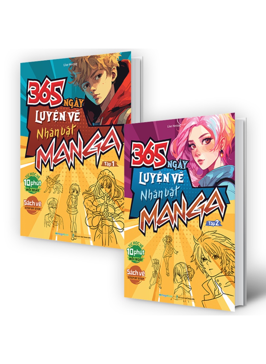 Combo 365 Ngày Luyện Vẽ Nhân Vật Manga (Bộ 2 Cuốn)