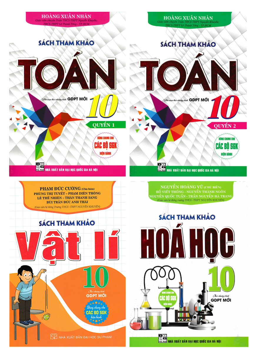Combo Sách Tham Khảo Toán + Vật Lí + Hóa Học 10 (Dùng Chung Cho Các Bộ SGK Hiện Hành) (Bộ 4 Cuốn)
