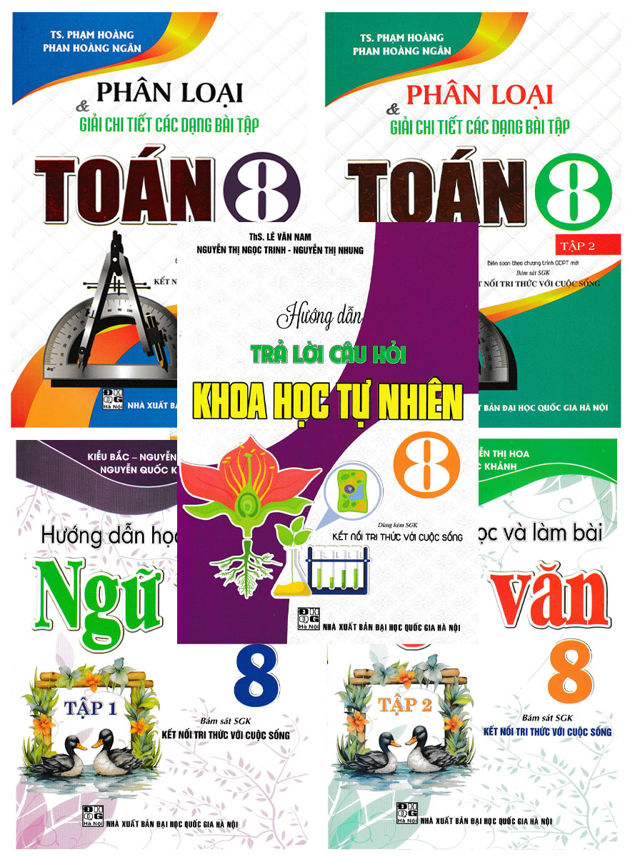 Combo Bộ Sách Tham Khảo Toán - Văn - Khoa Học Tự Nhiên Lớp 8 (Bám Sát SGK Kết Nối Tri Thức Với Cuộc Sống) (Bộ 5 Cuốn) 