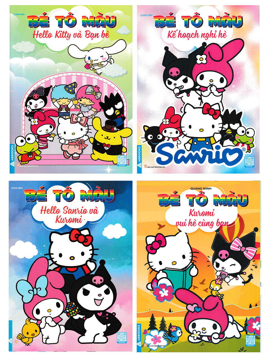 Combo Bé Tô Màu Hello Kitty Và Bạn Bè (Bộ 4 Cuốn)