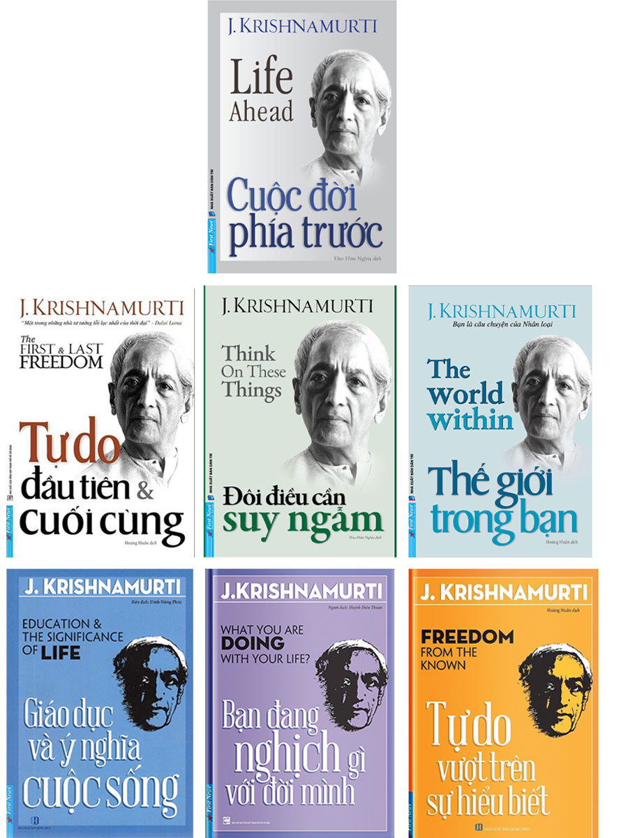 Combo 7 Cuốn Sách Triết Lí Của Krishnamurti 