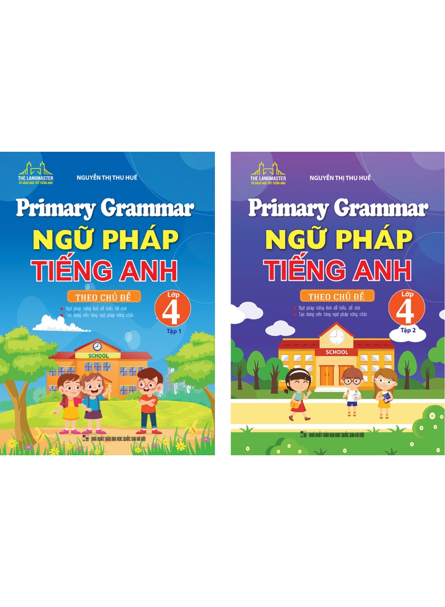 Combo Primary Grammar - Ngữ Pháp Tiếng Anh Theo Chủ Đề Lớp 4 - Tập 1 + 2 (Bộ 2 Cuốn)