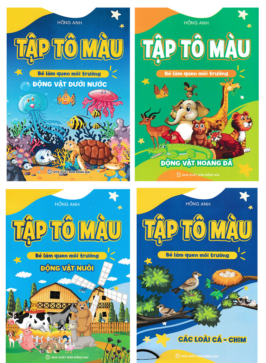 Combo Tập Tô Màu - Bé Làm Quen Với Môi Trường 2 (Bộ 4 Cuốn)