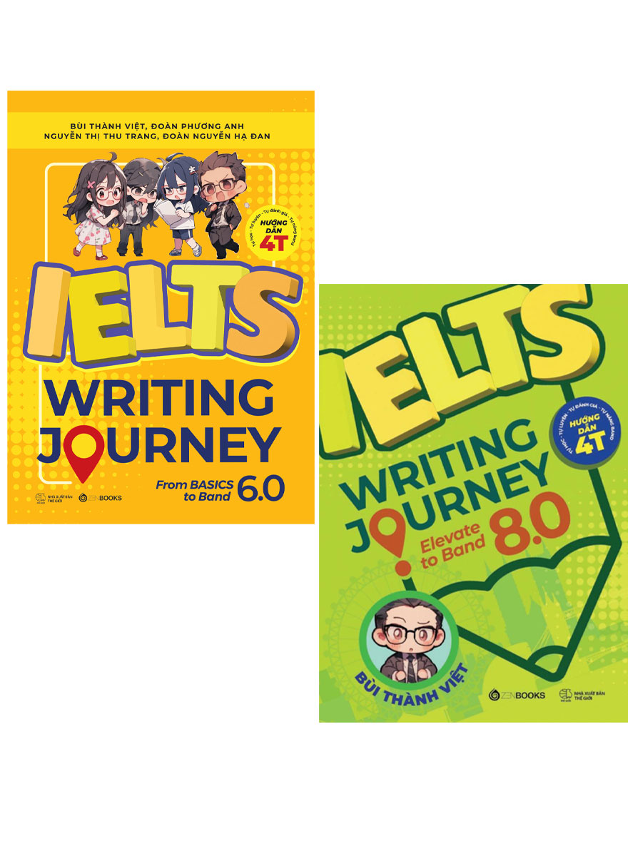Combo IELTS Writing Journey: From Basics To Band 6.0 + Elevate To Band 8.0 (Bộ 2 Cuốn)