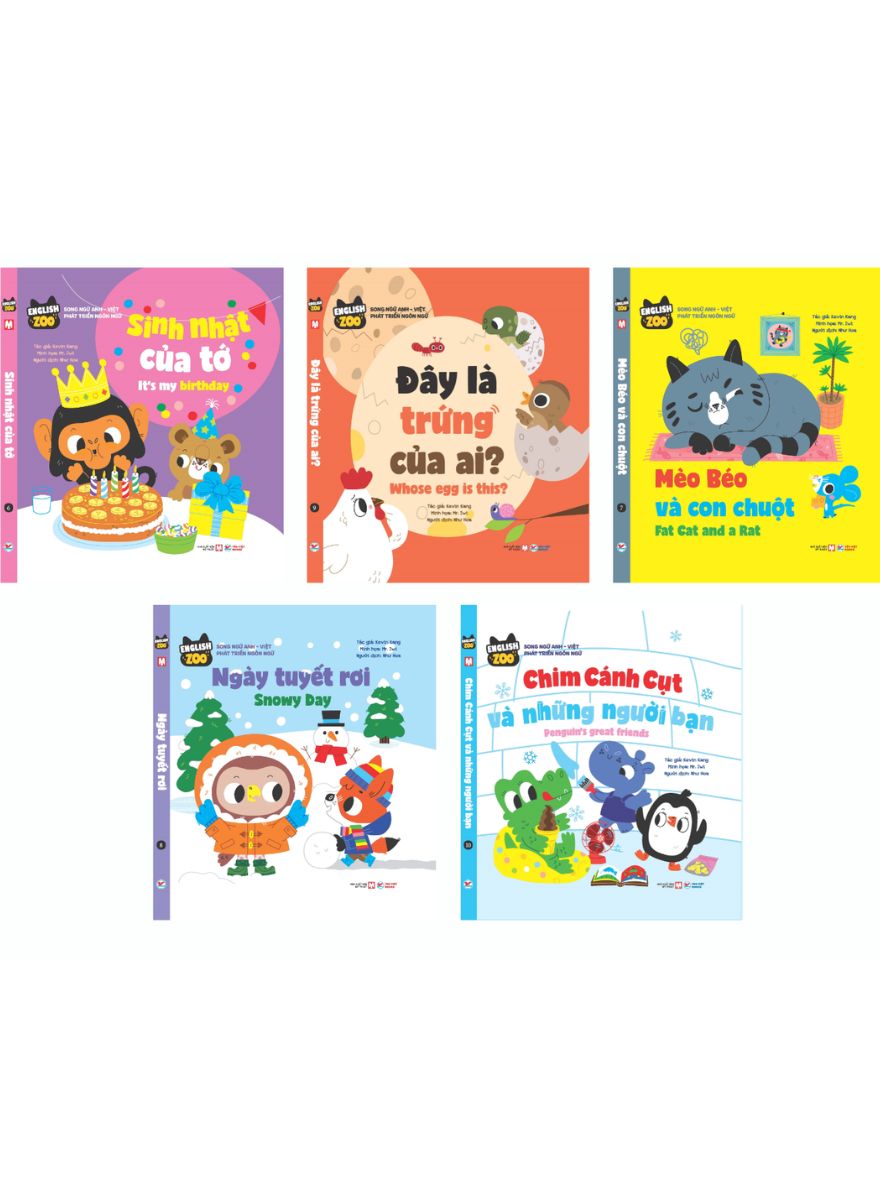 Combo 2: Sách English Zoo - Song Ngữ Anh - Việt - Phát Triển Ngôn Ngữ (Bộ 5 Cuốn)