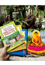 Combo Bộ 3 Cuốn Truyện Tranh Đức Phật Thích Ca +  Tranh Để Bàn Đức Phật Thích Ca