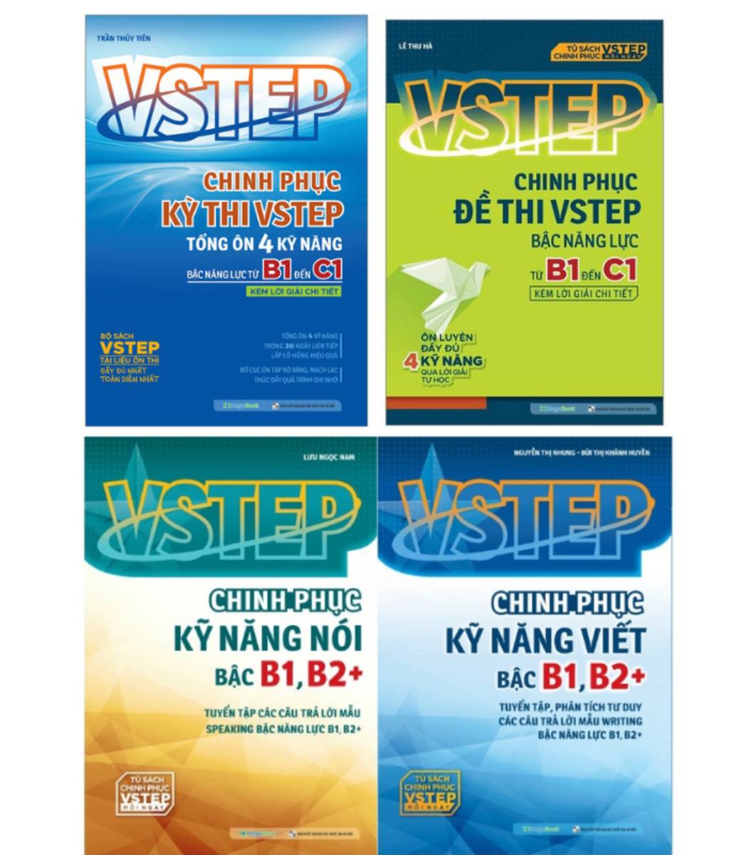 Combo 4 Cuốn Vstep - Chinh Phục Đề Thi + Kỳ Thi + Kỹ Năng Viết Và Nói