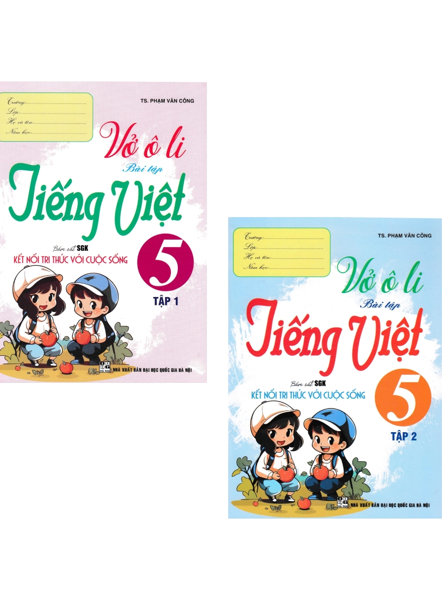 Combo Vở Ô Li Bài Tập Tiếng Việt 5 - Tập 1 + 2 (Bám Sát SGK Kết Nối Tri Thức Với Cuộc Sống) (Bộ 2 Cuốn)