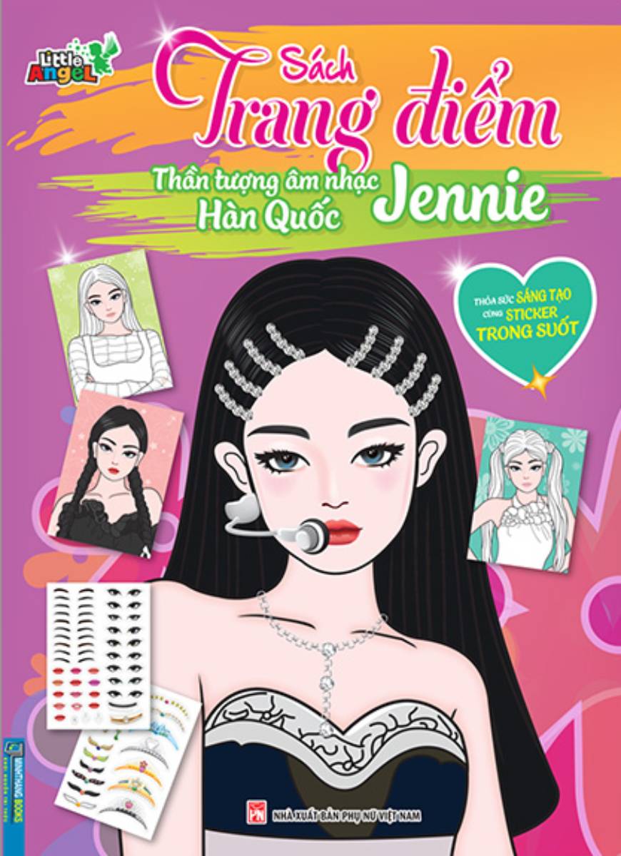 Sách Trang Điểm Thần Tượng Âm Nhạc Hàn Quốc - Jennie - Thỏa Sức Sáng Tạo Cùng Sticker Trong Suốt