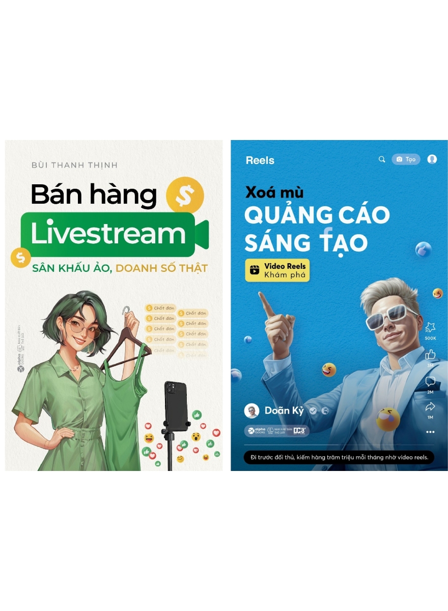 Combo Bán Hàng Livestream + Xóa Mù Quảng Cáo Sáng Tạo (Bộ 2 Cuốn)