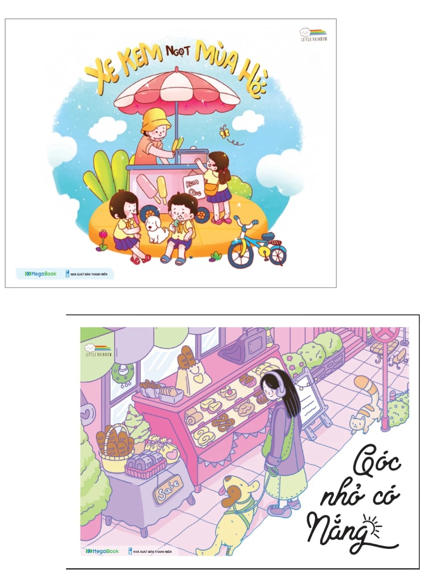 Combo Sách Tô Màu Chữa Lành - Góc Nhỏ Có Nắng + Xe Kem Ngọt Mùa Hè (Bộ 2 Cuốn)