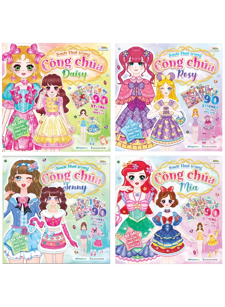Combo Sách Thời Trang Công Chúa Daisy, Mia, Jenny, Rosy (Bộ 4 Cuốn)