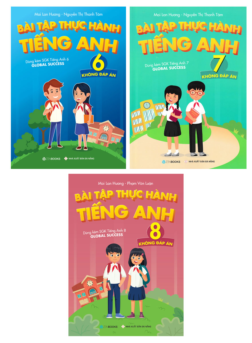 Combo Bài Tập Thực Hành Tiếng Anh Lớp 6+7+8 - Không Đáp Án (Dùng Kèm SGK Global Success) (Bộ 3 Cuốn)