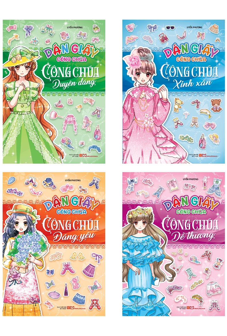 Combo Dán Giấy Công Chúa (Bộ 4 Cuốn)