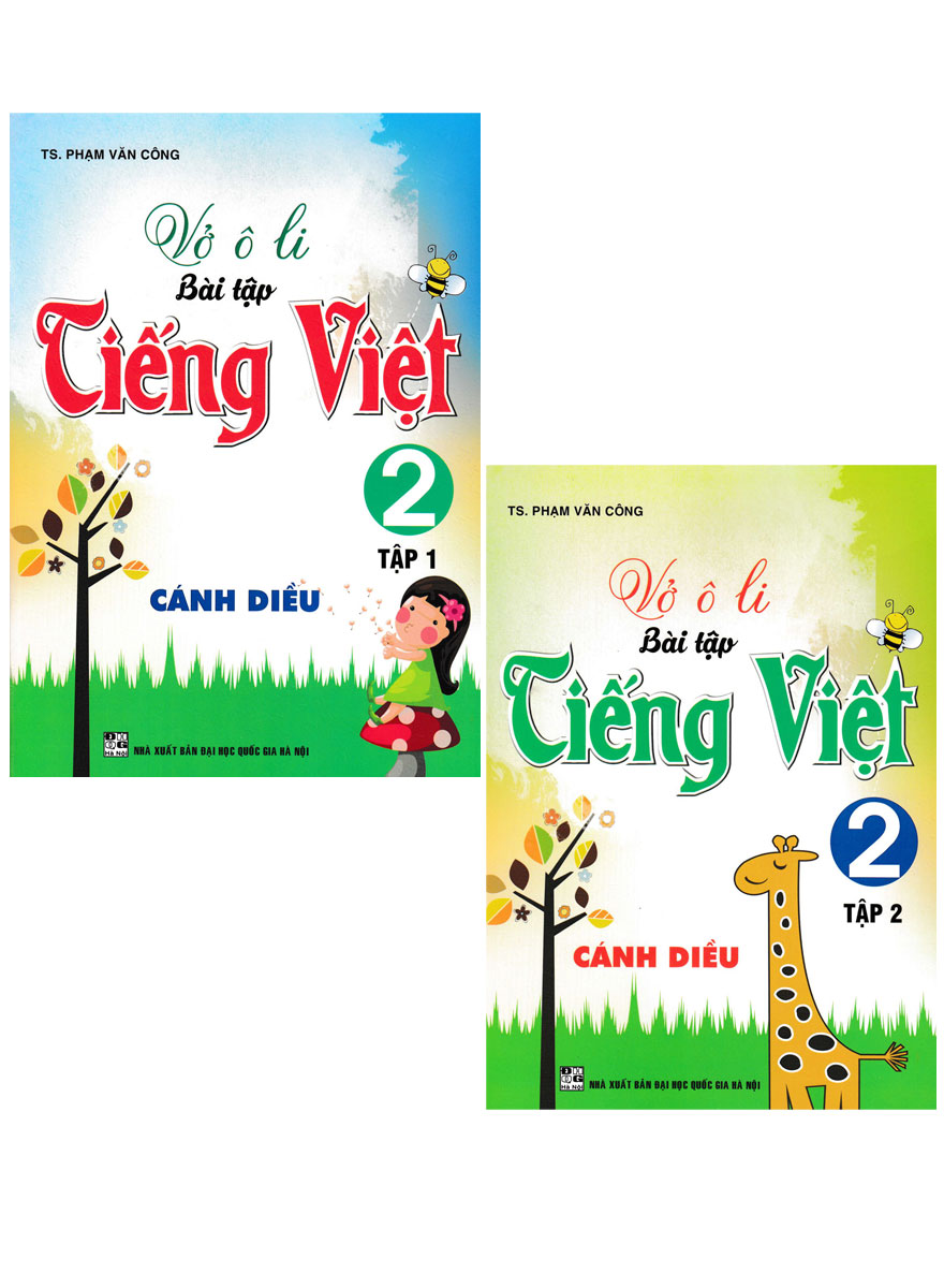 Combo Vở Ô Li Bài Tập Tiếng Việt 2 - Tập 1 + Tập 2 (Bám Sát Sgk Cánh Diều) (Bộ 2 Cuốn)