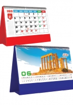 Lịch Để Bàn Ngang 2025 (25 x 12 cm) - Di Sản Thế Giới - NSKV277A (Chọn Đế Đỏ, Xanh Theo Yêu Cầu)