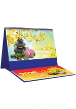 Lịch Để Bàn Ngang 2025 Có Note (25 x 12 cm) - Hoa Và Đá - NSKV271B