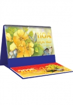 Lịch Để Bàn Ngang 2025 Có Note (25 x 12 cm) - Hoa Nghệ Thuật - NSKV270B