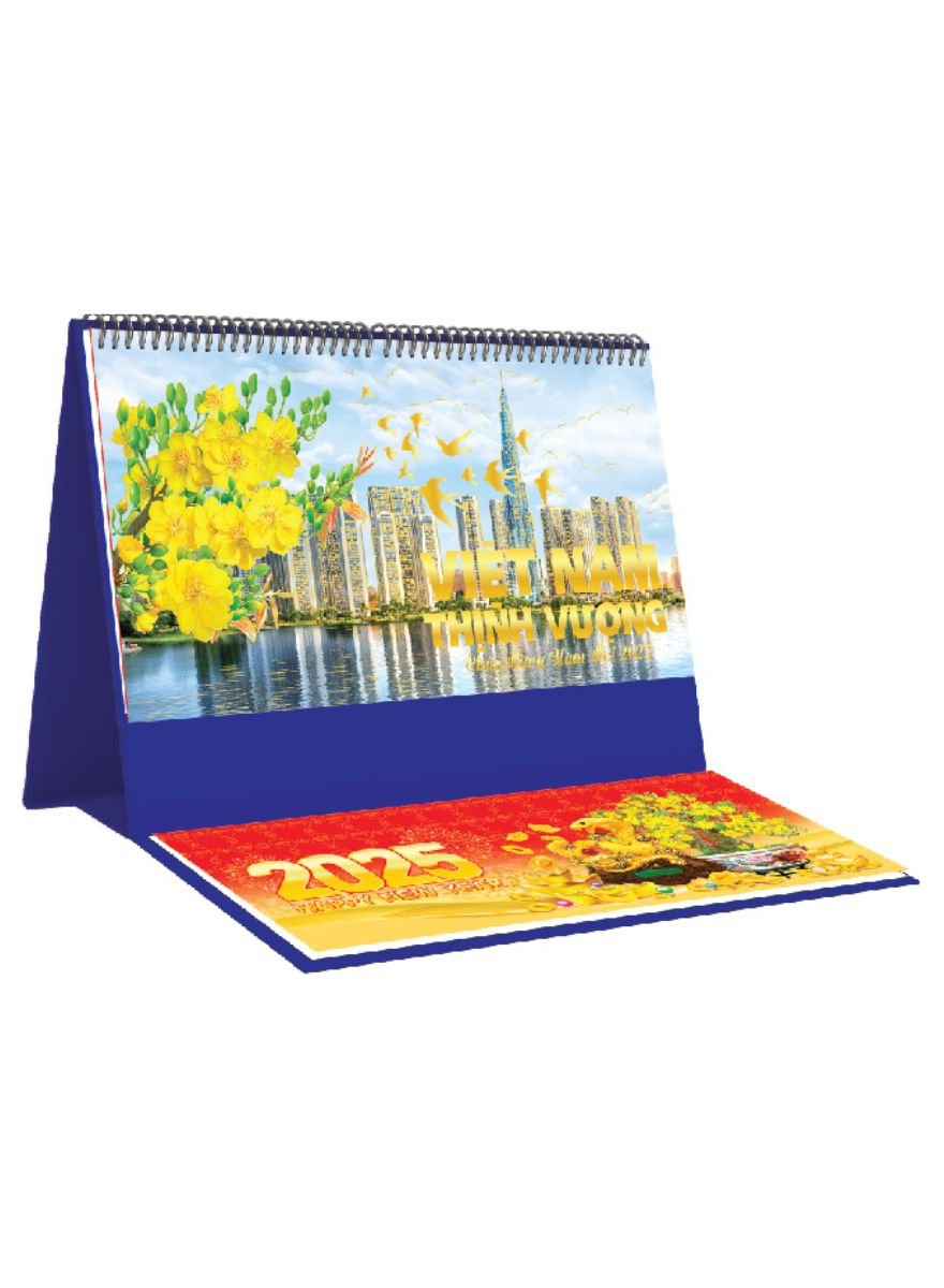 Lịch Để Bàn Ngang 2025 Có Note (25 X 12 Cm) - Việt Nam Thịnh Vượng - Nskv267B 