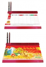 Lịch Để Bàn 53 Tuần Đế Nhựa Lò Xo Giữa 2025 (13 x 28 cm) - NSKV255