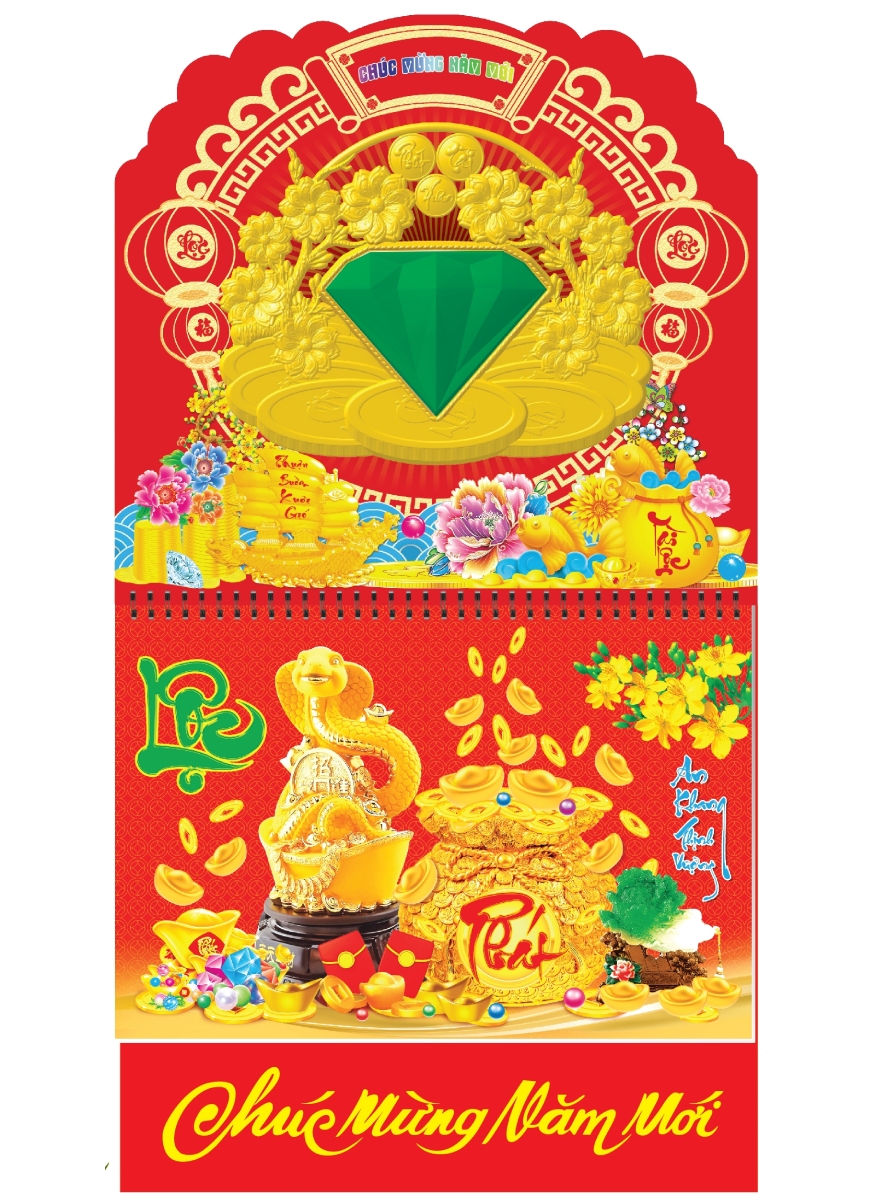 5 Mẫu Bìa Lịch 2025 Lò Xo Dán Nổi Bộ Số (37 X 70 Cm) - Nskv218 - Nskv222