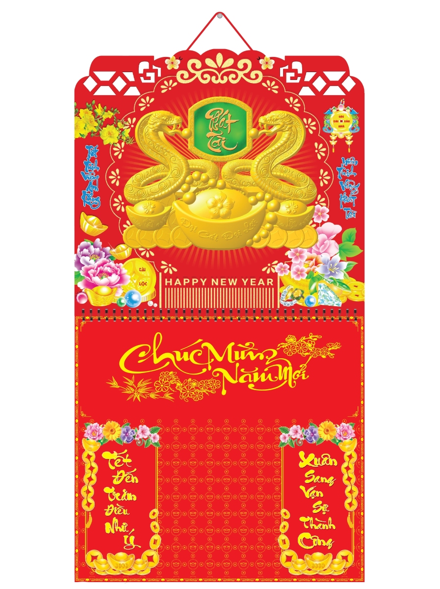 5 Mẫu Bìa Lịch 2025 Lò Xo Dán Nổi (37 X 70 Cm) - Nskv203 - Nskv207