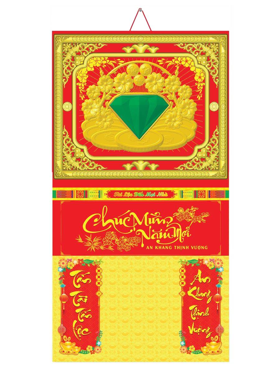 17 Mẫu Bìa Lịch 2025 Khung Vàng Dán Nổi (35 X 63 Cm) - Nskv159 - Nskv175