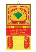 17 Mẫu Bìa Lịch 2025 Khung Vàng Dán Nổi (35 x 63 cm) - NSKV159 - NSKV175