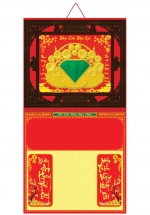 18 Mẫu Bìa Lịch 2025 Lò Xo Khung Nâu Dán Nổi (40 x 77 cm) - NSKV069 - NSKV086