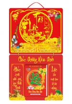 Bìa Lịch Treo Tường Laminate Tráng Gương 2025 (40 x 68 cm) - Chữ Tài Lộc - NS06