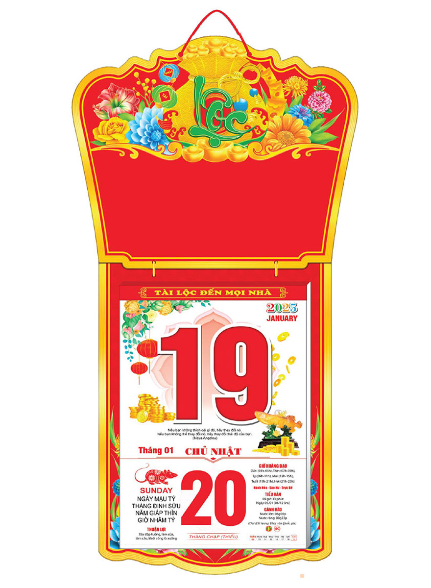 Lịch Bloc Cực Đại 2025 (25 X 35 Cm) - Hoa Và Phong Thủy - Nskv03