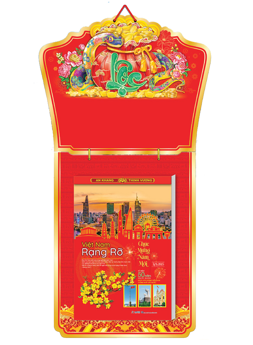 Lịch Bloc Siêu Cực Đại 2025 (38 X 53 Cm) - Việt Nam Rạng Rỡ - Nsah01