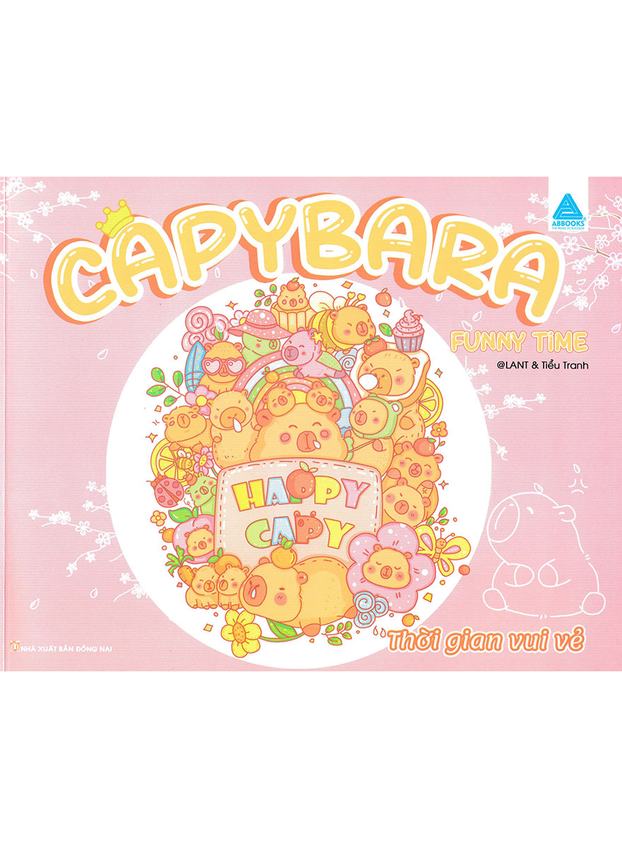 Sách Tô Màu Chữa Lành - Capypara - Funny Time - Thời Gian Vui Vẻ