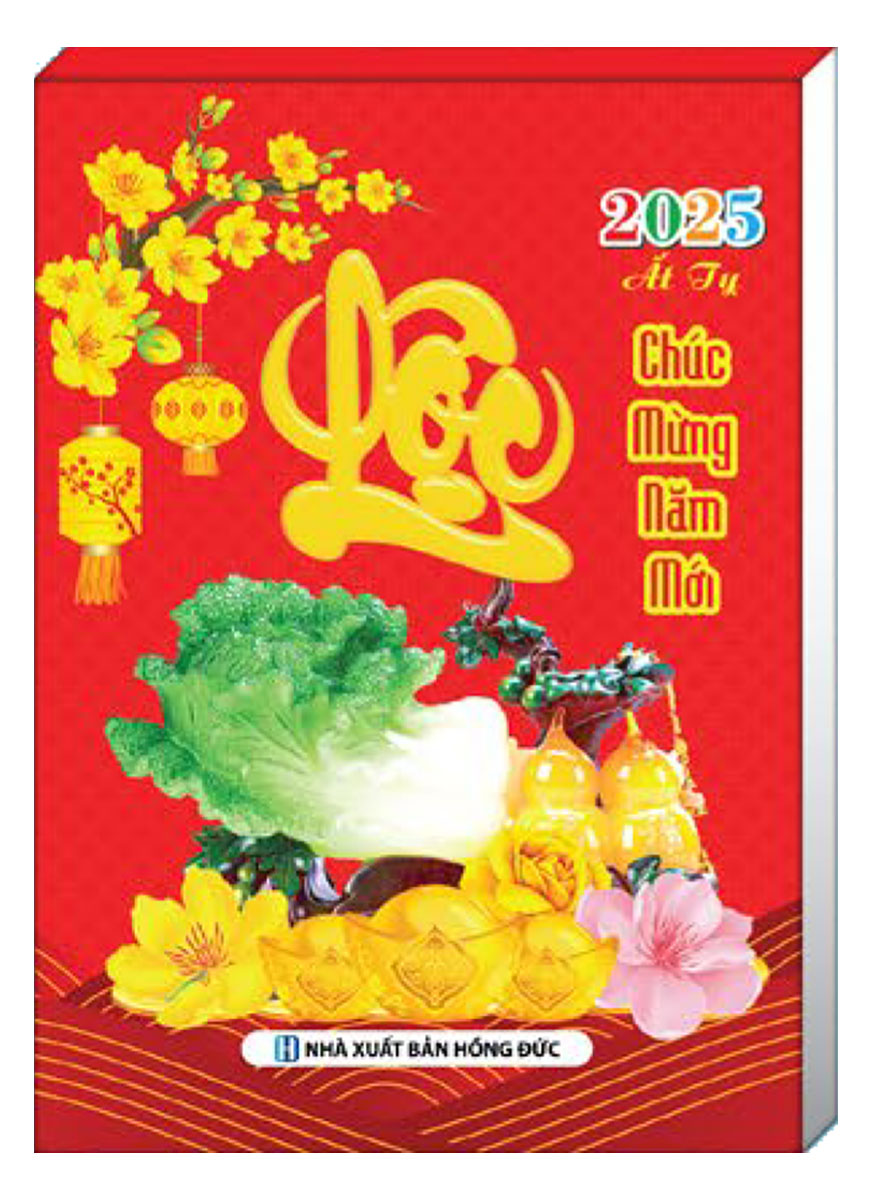 Lịch Bloc Rời 2025 (10.5 x 14.5 cm) - Bloc Trung Màu (4 Màu) - Hoa Và Phong Thủy - NSKV12