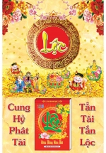 6 Mẫu Chữ Lộc - Lịch Treo Tường Laminate Tráng Gương 2025 (40 x 60 cm)