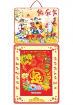Lịch Bloc 2025 (25 x 35 cm) Siêu Đại - Phúc Lộc Thọ 02 Trọn Bộ Đầu Treo Laminate 