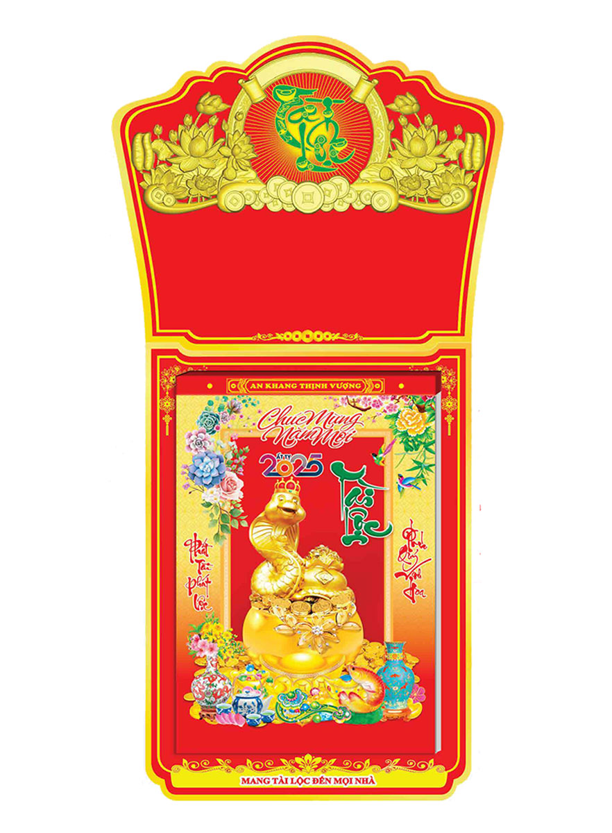 Lịch Bloc Siêu Cực Đại Trọn Bộ 2025 (30 X 40 Cm) - Phong Thủy Cát Tường - Nsha02