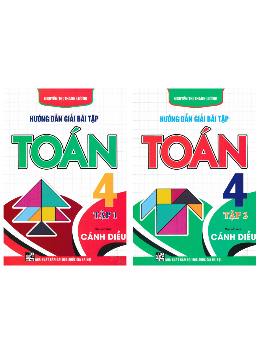 Combo Hướng Dẫn Giải Bài Tập Toán 4 - Tập 1 + 2 (Bám Sát SGK Cánh Diều) (Bộ 2 Cuốn)