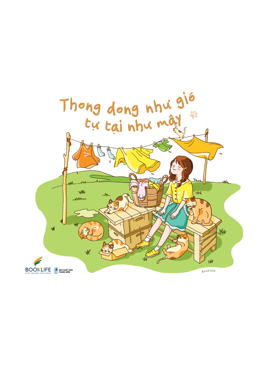Sách Tô Màu Chữa Lành - Thong Dong Như Gió - Tự Tại Như Mây