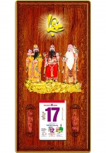 Lịch Gỗ Treo Tường Laminate Tráng Gương 2025 (40 x 80 cm) Bọc Viền Cao Cấp - Phúc Lộc Thọ 