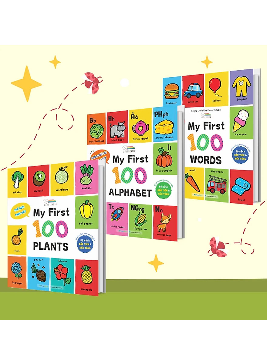 Combo My First 100 Plants - 100 Alphabet - Transport & Jobs (3 cuốn)