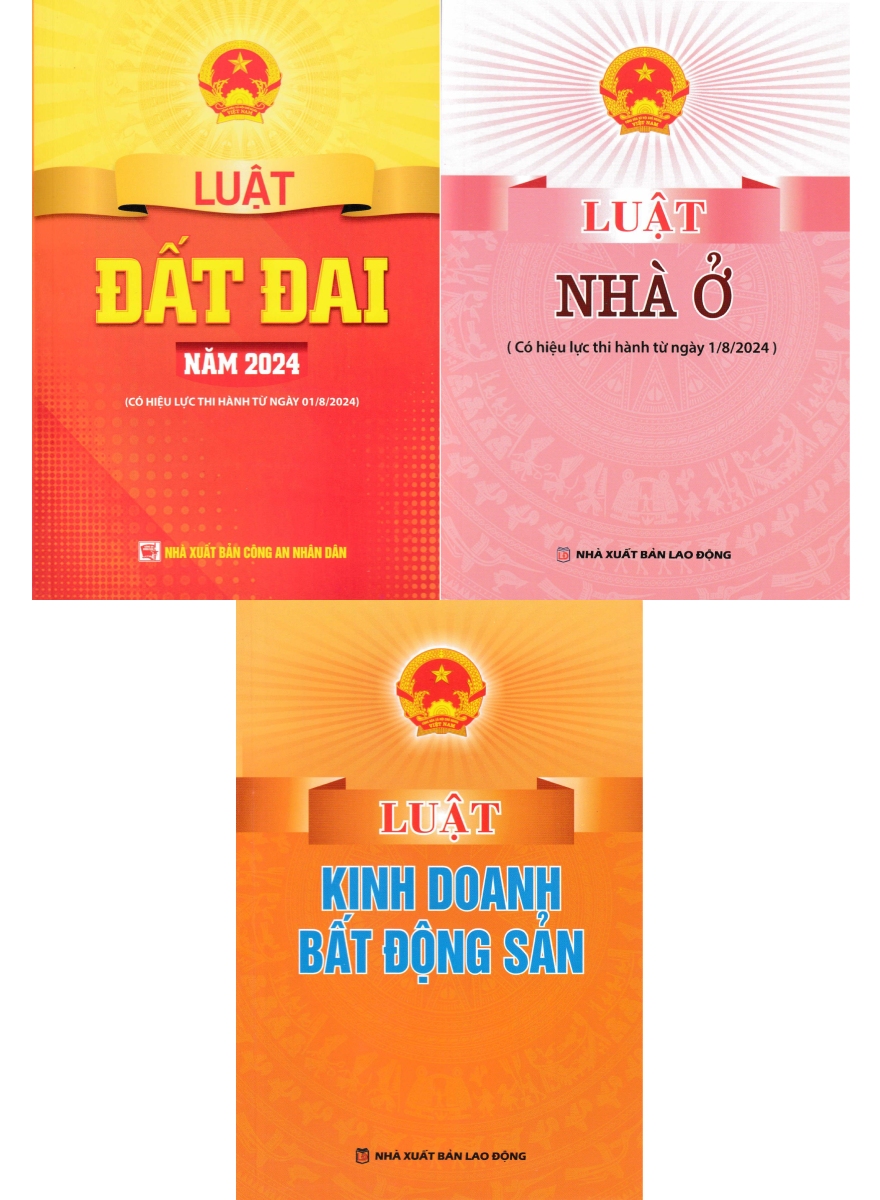 Combo Luật Đất Đai + Luật Nhà Ở + Luật Kinh Doanh Bất Động Sản (Dh) (Bộ 3 Cuốn)