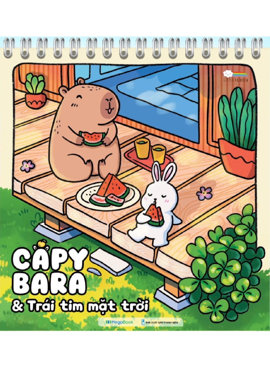 Sách Tô Màu Chữa Lành - Capybara Và Trái Tim Mặt Trời