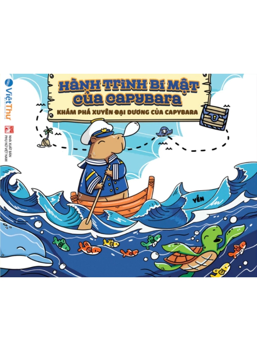 Sách Tô Màu Chữa Lành - Hành Trình Bí Mật Của Capybara - Khám Phá Xuyên Đại Dương Của Capybara