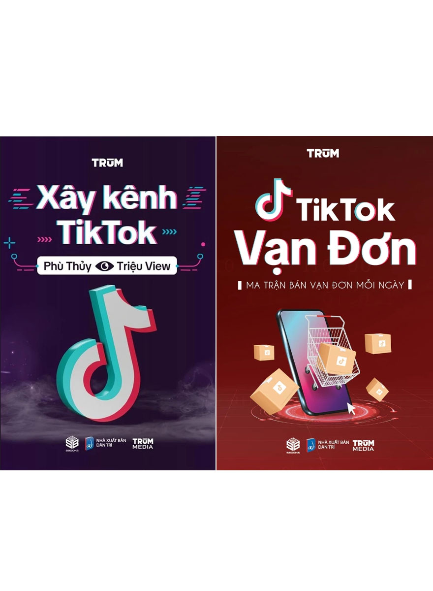 Combo Xây Kênh TikTok - Phù Thùy Triệu View + TikTok Vạn Đơn - Ma Trận Bán Vạn Đơn Mỗi Ngày (Bộ 2 Cuốn)