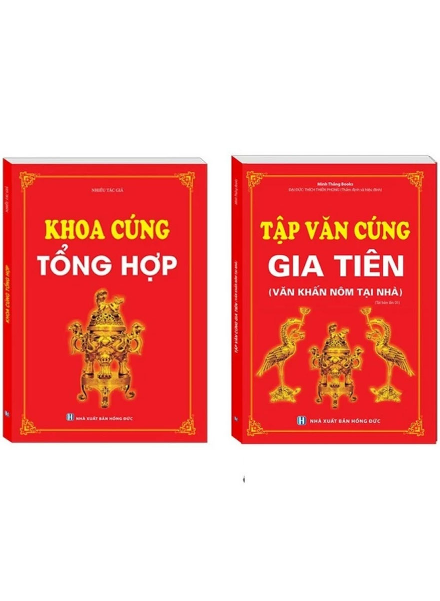 Combo Tập Văn Cúng Gia Tiên + Khoa Cúng Tổng Hợp (Bộ 2 Cuốn)