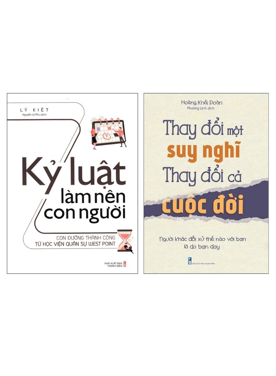  Combo Tư Duy Đổi Mới: Thay Đổi Một Suy Nghĩ - Thay Đổi Cả Cuộc Đời + Kỷ Luật Làm Nên Con Người (Bộ 2 Cuốn)