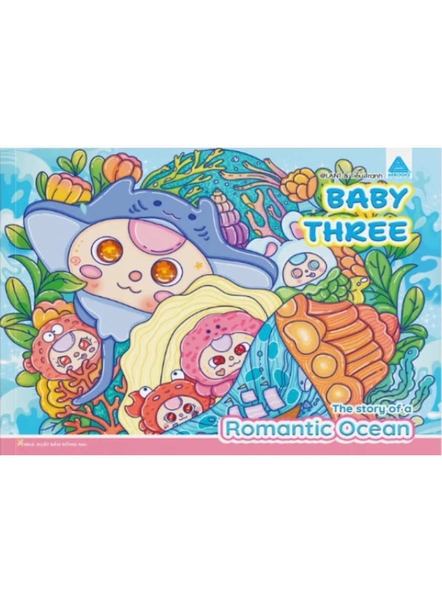 Sách Tô Màu Chữa Lành - Baby Three - The Story Of A Romantic Ocean